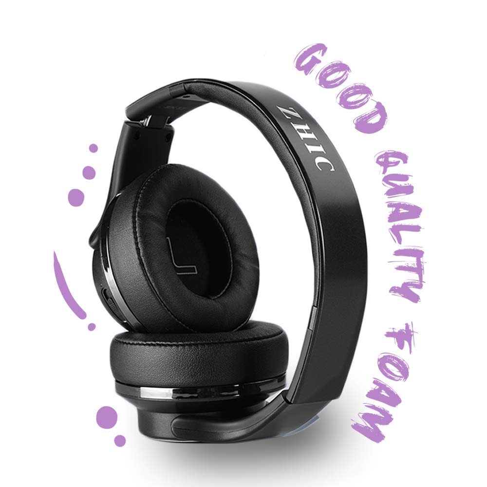 haluc❤ ZHIC Futuristic ZX17 Bluetooth Headphone & Speaker in 1 (Black